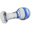 Blue Glass Crystal Ball Plug